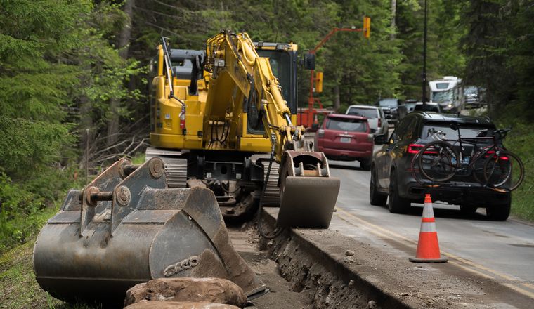 Heavy equipment on site