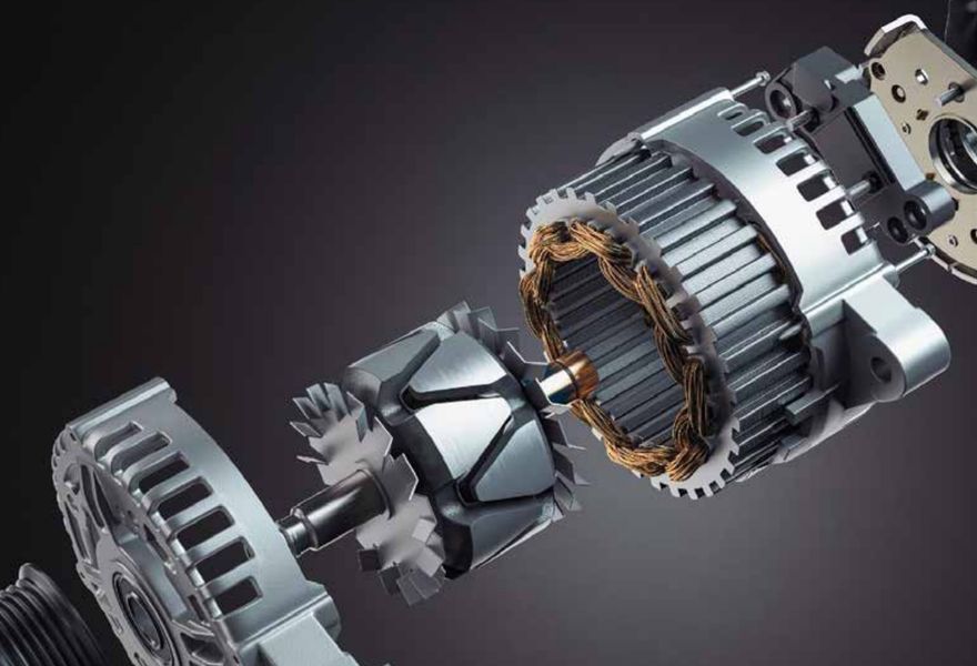Alternator and starter assembly
